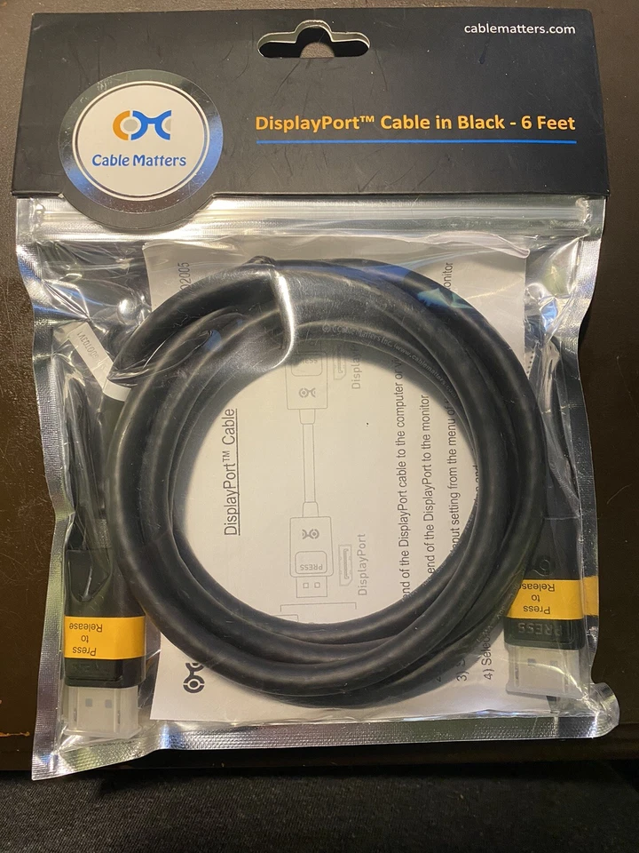 Cable Matters 6 ft Mini DisplayPort Cable in Black  - Image 1 of 1