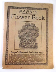 SMALL 1935 PARK'S SUPPLEMENTARY FLOWER BOOK CATALOG George Park Greenwood SC - Picture 1 of 10