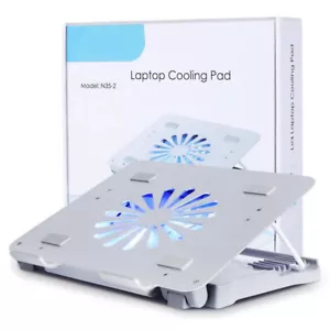 12-15.6 inch Laptop Cooling Pad Gaming Notebook Cooler LED Fan Dual USB Port US - Picture 1 of 7