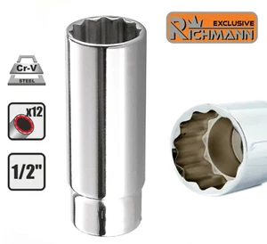 RICHMANN C5154 24mm 12 Pan 1/2" Long Socket, L75mm - Picture 1 of 5
