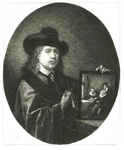 SELBSTBILDNIS VON GERARD DOU - OriginalRadierung 1888 William UNGER - Picture 1 of 1