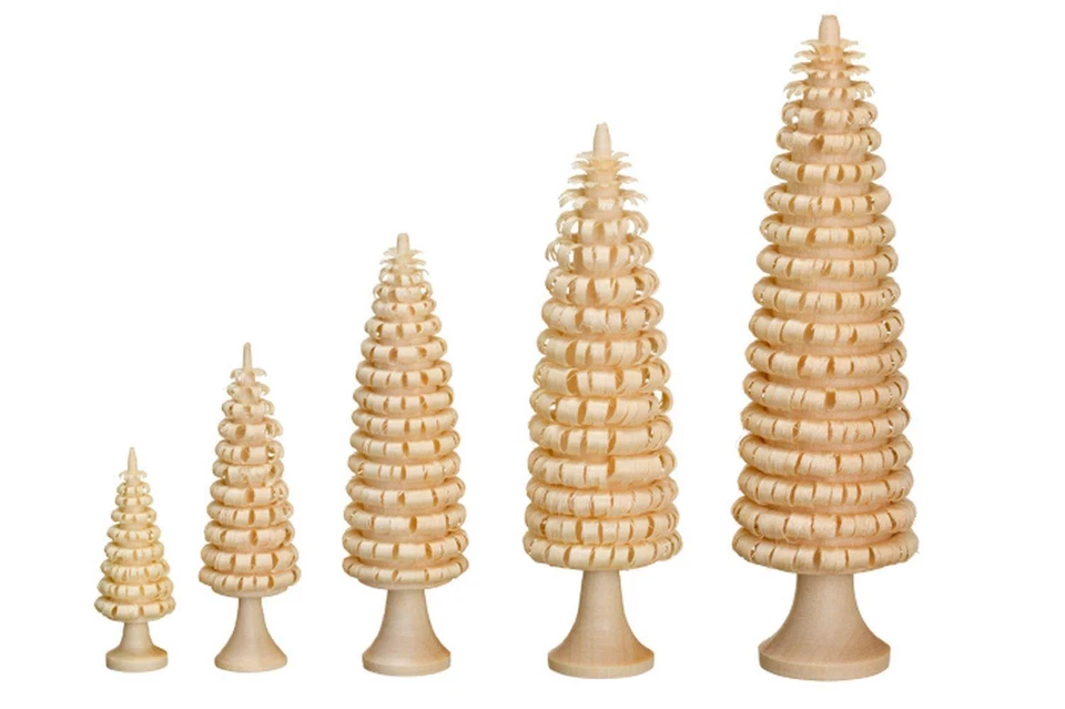 HOLZWARENFABRIKATION JOACHIM HOYER Ringelbaum mit Stamm natur Holzbaum H=8cm NEU Baum Dekoration Seiffen Erzgebirge