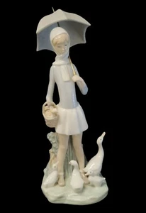 Lladro 4510 Girl with Umbrella - Picture 1 of 12
