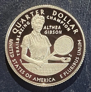 2025 S Proof Revestido Althea Gibson American Women Cuarto de cuarto de juego de prueba como nuevo - Imagen 1 de 2