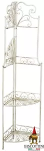 BISCOTTINI Angoliera Bagno Etagere Ferro Salvaspazio Interno 46 x 32 x 155 cm - Foto 1 di 4
