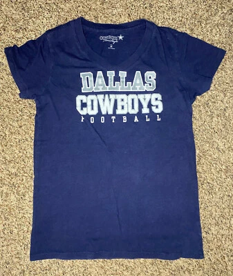 Dallas Cowboys 正品品牌女式 V 领 T 恤,尺寸 M — 第 1/4 张图片