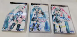 SONY PSP PlayStation Portable Hatsune Miku Project Diva Three Set Import - Picture 1 of 5
