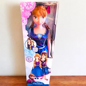 NEU Disney Frozen Meine Größe Anna 38" Lebensgroße Anna Puppe über 3 Fuß Neu im Karton 2014 - Bild 1 von 12