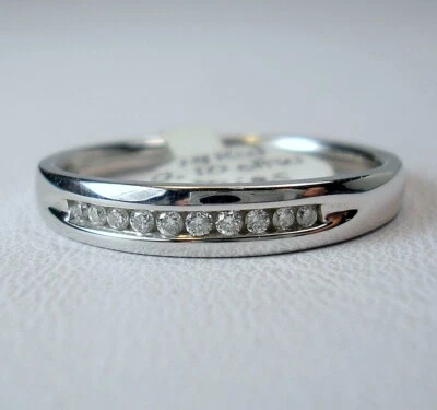 0,10 ct tw diamantes naturais ouro branco 14K pulseira masculina/unissex custava vídeo de US$ 825 - Imagem 1 de 4