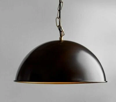 Cordón colgante cúpula de bronce granero de cerámica ajusta luz de techo cableado duro adolescentes niños Foto 1 de 3