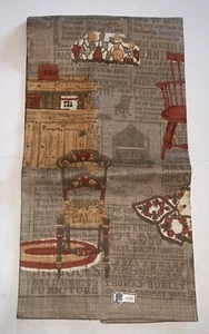 vintage kitchen tea towel Belgian linen unused 1970's MCM Mod With Label - Picture 1 of 8
