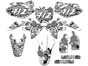2007-2023 CRF 150 R ZANY White Senge Graphics Kit Compatible with Honda - Foto 1 di 10