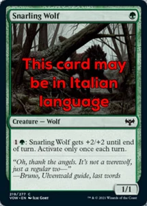MTG SNARLING WOLF FOIL EXC - LUPO RINGHIANTE - VOW - MAGIC - Imagen 1 de 1