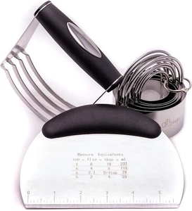 (3 Pcs) Pastry Blender Dough Set, Kitchen Baking Pastry Cutter Stainless Steel - Picture 1 of 8
