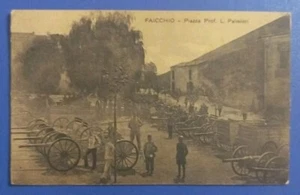 1912 Faicchio (Benevento) - piazza prof. Palmieri - cannoni R. Esercito - Picture 1 of 2