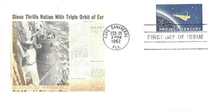 1962 FDC, #1193, 4c Project Mercury, neat cachet #5 - Picture 1 of 1
