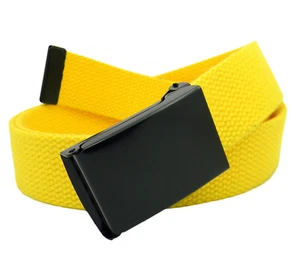 Build A Belt Kid's Black Flip Top 1.25" Wide Buckle with Canvas Web Belt - Picture 1 of 24