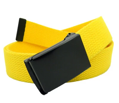 Build A Cinturón Hombre Negro Abatible 1.25" Hebilla Ancha con Cinturón de Tela de Lona Foto 1 de 4