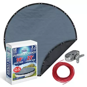 PoolCoverChoice Winter Swimming Pool Cover for 18 ft Round Pool - Picture 1 of 3
