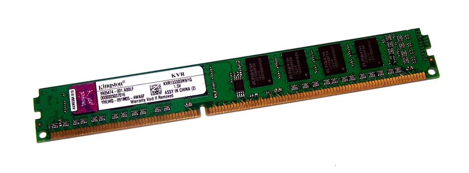 Kingston KVR1333D3N9/1G 1GB DDR3 PC3-10600U 1333MHz DIMM 240-pin - Image 1 of 1