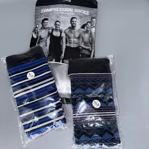 Unbranded unisex multicolor compression socks size S/M (15-20mmHg) - Picture 1 of 4