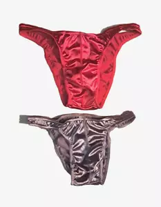 Lot of 2 Shiny Muscle Posing Suits Bikini Briefs. Medium. NWOT - Picture 1 of 3