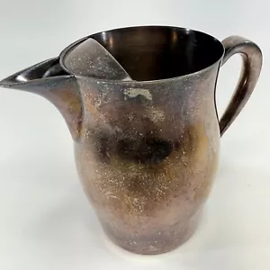 Academy #15G Silver On Copper Pitcher Ice Lip Water Pitcher Wedding - Picture 1 of 5