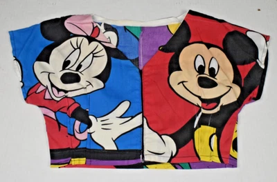Camisa Vintage Talla S/M Años 90 Mickey And Friends Funda de Almohada Top Frontal Cremallera ÚNICA EN SU CLASE Foto 1 de 4