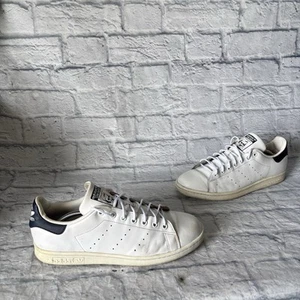 Adidas Stan Smith Turnschuhe Herren Größe 10,5 Weiß Leder Marine Tennisschuhe M20325 - Bild 1 von 15