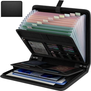 Organizador de archivos de acordeón ignífugo, carpeta de archivos de expansión portátil con Waterpro - Imagen 1 de 12