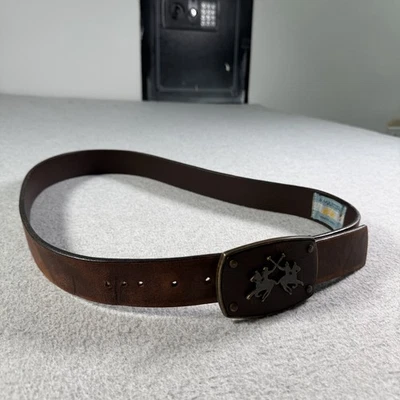 Cinturón Ajustable La Martina Tradición Del Polo Argentino Hombre Marrón Talla 38 Foto 1 de 4