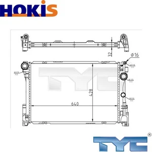RADIATOR ENGINE COOLING 721-0015 FOR MERCEDES-BENZ SLC E-CLASS/Convertible 2.1L - Picture 1 of 6
