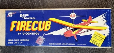 VINTAGE AMERICAN JUNIOR FIRECUB CL MODEL AIRPLANE KIT #1441 - image 1 of 4