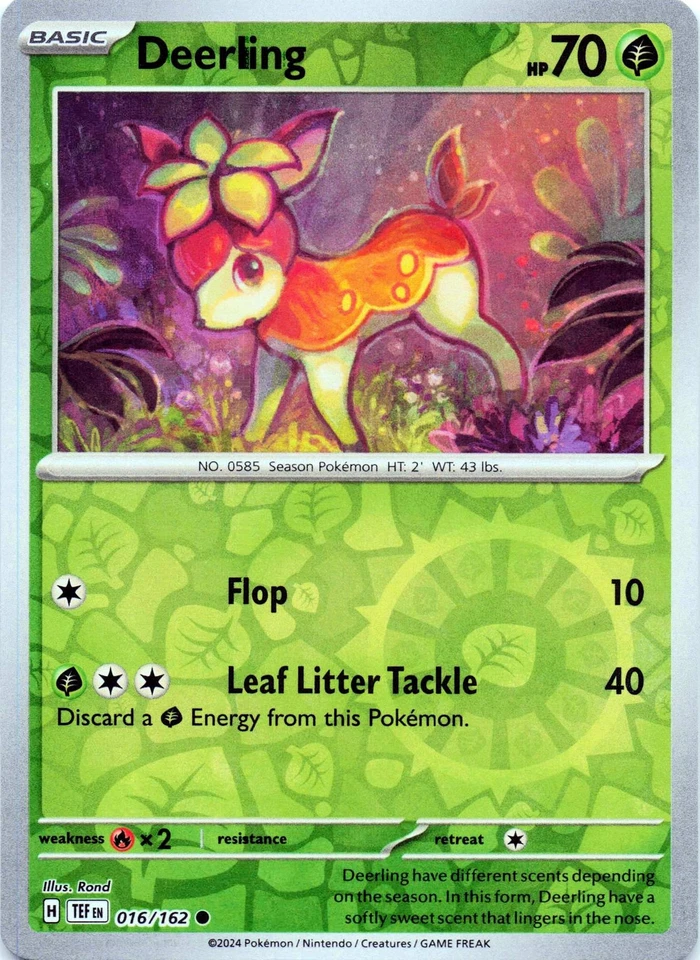 Deerling 016/162 - REVERSE HOLO - SV05: Temporal Forces - NM - Image 1 of 2