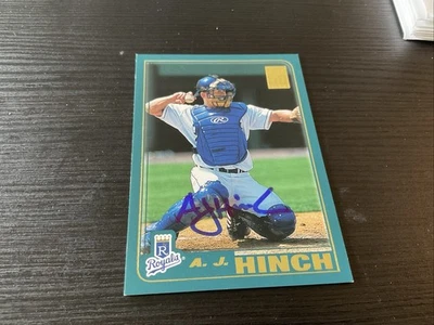 Signed Baseball Card Auto A.J. Hinch 2001 Topps Traded & Rookies #T157 Royals - Image 1 of 2