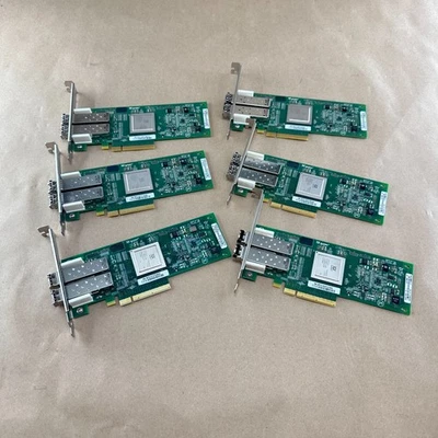 Lote de 6 HP QLogic QLE2562 8Gbps Dual-Port FC HBA con 2x AJ718A SFP - Usado Foto 1 de 4