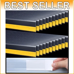 Organizzazione senza sforzo: 100 pezzi strisce etichette da scaffale 48" - supporti PVC trasparente - Foto 1 di 9