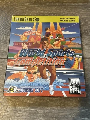Vintage World Sports Competition TurboGrafx-16 Video Game Hudson Soft - Shrink - Image 1 of 4
