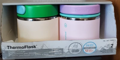 Tarro de comida aislado termoflasco acero inoxidable sin BPA paquete de 2 20 oz Foto 1 de 3