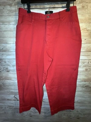 Lee Khakis Capris Rojo Mujer Talla 12M Usado Buen Estado Foto 1 de 4