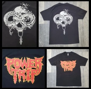 Power Trip doppelseitiges schwarzes Large T-Shirt ~ Thrash Metal ~ offiziell ~ Alstyle-Etikett - Bild 1 von 9