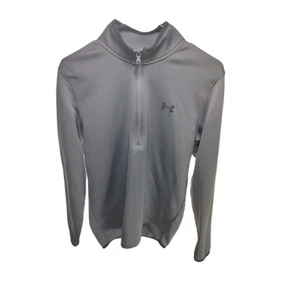 Under Armour Cold Gear 1/2 Zip Pullover Size SM/P/CH Gray - Image 1 of 4