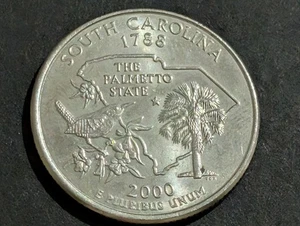 2000-D SOUTH CAROLINA STATE QUARTER 1-COIN Circulated Ungraded - Picture 1 of 2