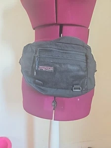 Vtg 90s JANSPORT Black Aztec Hiking Waist Bag Fanny Pack Southwestern Outdoors - Picture 1 of 8