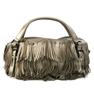 Burberry Fringe Women's Leather Handbag Bronze BF564285 - Picture 1 of 12