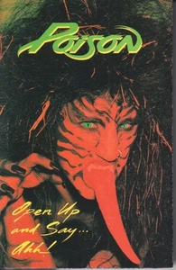 Poison Open Up and Say...ahh cassette UK Capitol 1988 cassette clear shell with - Picture 1 of 2