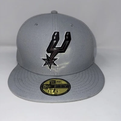 San Antonio New Era Low CROWN Profile 59FIFTY Fitted Hat Size 7 1/8 Gray - Image 1 of 4