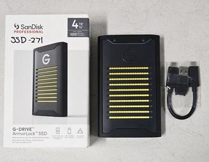 SSD portátil SanDisk 4 TB G-Drive ArmorLock USB C SDPS41A-004T - Imagen 1 de 17