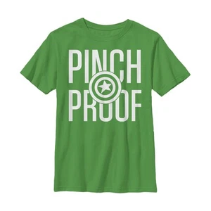 Boy's Marvel Captain America Shield Pinch Proof St. Patrick's T-Shirt - Picture 1 of 9