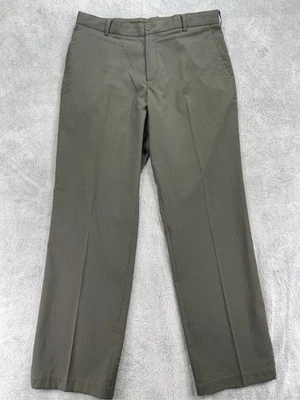 Nike Dri Fit Golf Pants Mens 35x32 Green Check Stretch Logo Straight Leg - Image 1 of 4